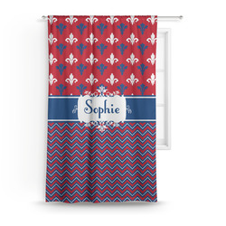 Patriotic Fleur de Lis Curtain Panel - Custom Size (Personalized)