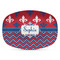 Patriotic Fleur de Lis Microwave & Dishwasher Safe CP Plastic Platter - Main