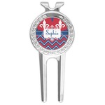 Patriotic Fleur de Lis Golf Divot Tool & Ball Marker (Personalized)