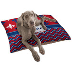 Patriotic Fleur de Lis Dog Bed - Large w/ Name or Text