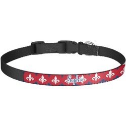 Patriotic Fleur de Lis Dog Collar - Large (Personalized)