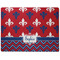 Patriotic Fleur de Lis Dog Food Mat - Medium without bowls