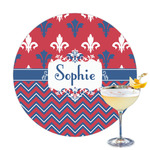 Patriotic Fleur de Lis Printed Drink Topper - 3.25" (Personalized)