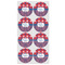 Patriotic Fleur de Lis Drink Topper - Medium - Set of 12