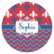 Patriotic Fleur de Lis Drink Topper - Small - Single