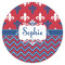 Patriotic Fleur de Lis Drink Topper - XLarge - Single