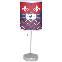 Patriotic Fleur de Lis 7" Drum Lamp with Shade Polyester (Personalized)