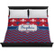 Patriotic Fleur de Lis Duvet Cover - King - On Bed - No Prop