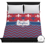 Patriotic Fleur de Lis Duvet Cover - Full / Queen (Personalized)