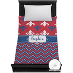 Patriotic Fleur de Lis Duvet Cover - Twin XL (Personalized)