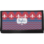 Patriotic Fleur de Lis Canvas Checkbook Cover (Personalized)