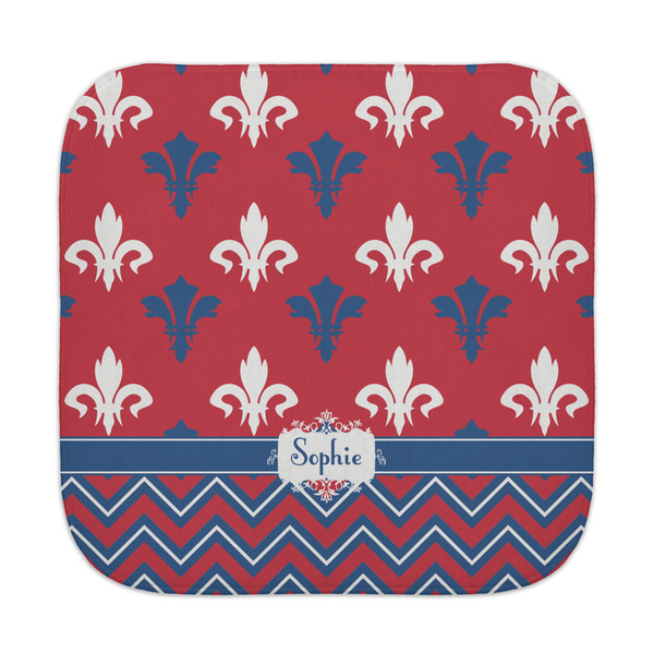 Custom Patriotic Fleur de Lis Face Towel (Personalized)