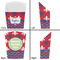 Patriotic Fleur de Lis French Fry Favor Box - Front & Back View