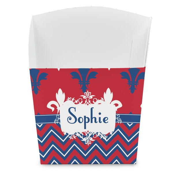 Custom Patriotic Fleur de Lis French Fry Favor Boxes (Personalized)