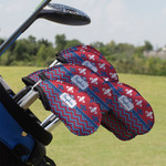 Patriotic Fleur de Lis Golf Club Iron Cover - Set of 9 (Personalized)