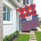 Patriotic Fleur de Lis House Flags - Single Sided - LIFESTYLE