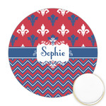 Patriotic Fleur de Lis Printed Cookie Topper - 2.5" (Personalized)