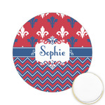 Patriotic Fleur de Lis Printed Cookie Topper - 2.15" (Personalized)