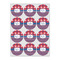 Patriotic Fleur de Lis Icing Circle - Small - Set of 12