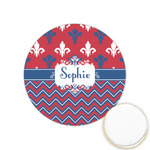 Patriotic Fleur de Lis Printed Cookie Topper - 1.25" (Personalized)