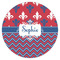 Patriotic Fleur de Lis Icing Circle - XSmall - Single