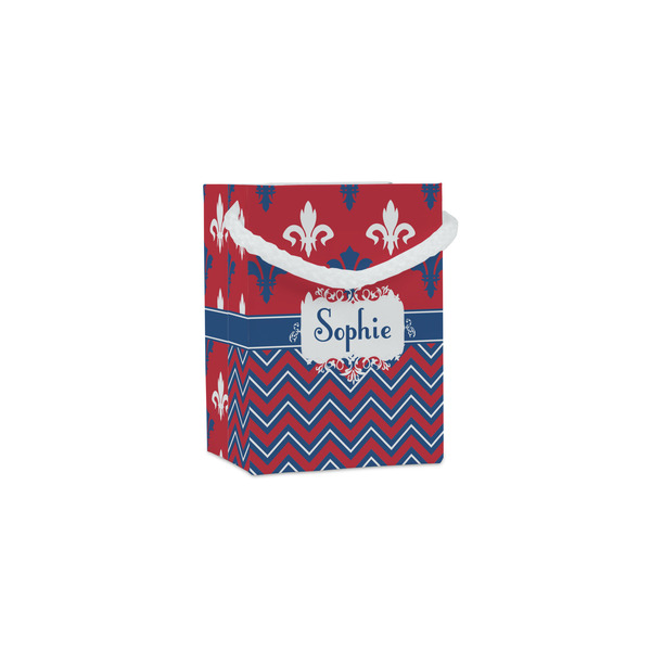 Custom Patriotic Fleur de Lis Jewelry Gift Bags - Matte (Personalized)