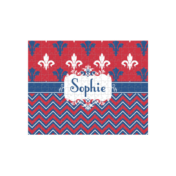 Custom Patriotic Fleur de Lis 252 pc Jigsaw Puzzle (Personalized)