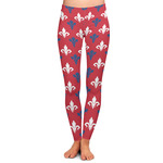 Patriotic Fleur de Lis Ladies Leggings - Extra Large