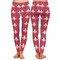 Patriotic Fleur de Lis Ladies Leggings - Front and Back