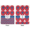 Patriotic Fleur de Lis Large Laundry Bag - Front & Back View