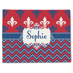 Patriotic Fleur de Lis Single-Sided Linen Placemat - Single w/ Name or Text