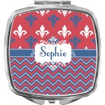 Patriotic Fleur de Lis Compact Makeup Mirror (Personalized)