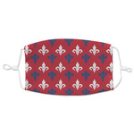 Patriotic Fleur de Lis Adult Cloth Face Mask - XLarge