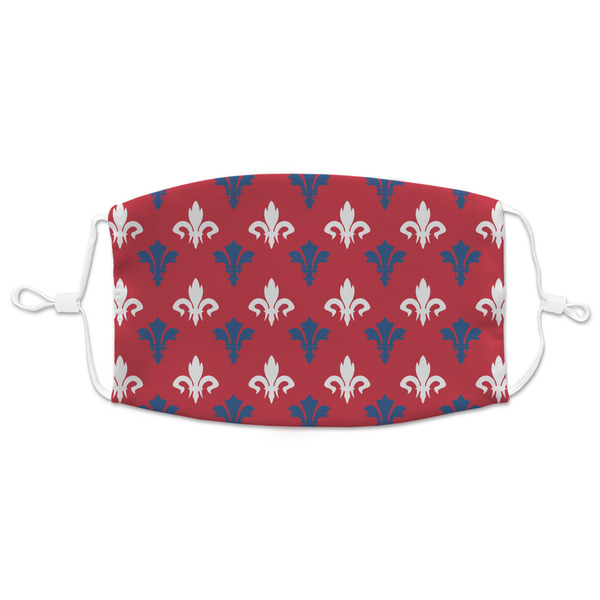 Custom Patriotic Fleur de Lis Adult Cloth Face Mask - XLarge