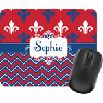 Patriotic Fleur de Lis Rectangular Mouse Pad (Personalized)