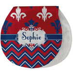 Patriotic Fleur de Lis Burp Pad - Velour w/ Name or Text