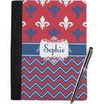 Patriotic Fleur de Lis Notebook Padfolio - Large w/ Name or Text