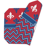 Patriotic Fleur de Lis Dining Table Mat - Octagon (Double-Sided) w/ Name or Text