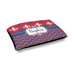 Patriotic Fleur de Lis Outdoor Dog Bed - Medium (Personalized)