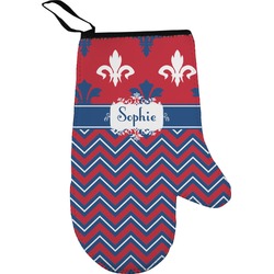 Patriotic Fleur de Lis Right Oven Mitt (Personalized)