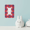 Patriotic Fleur de Lis Rocker Light Switch Covers - Single - IN CONTEXT