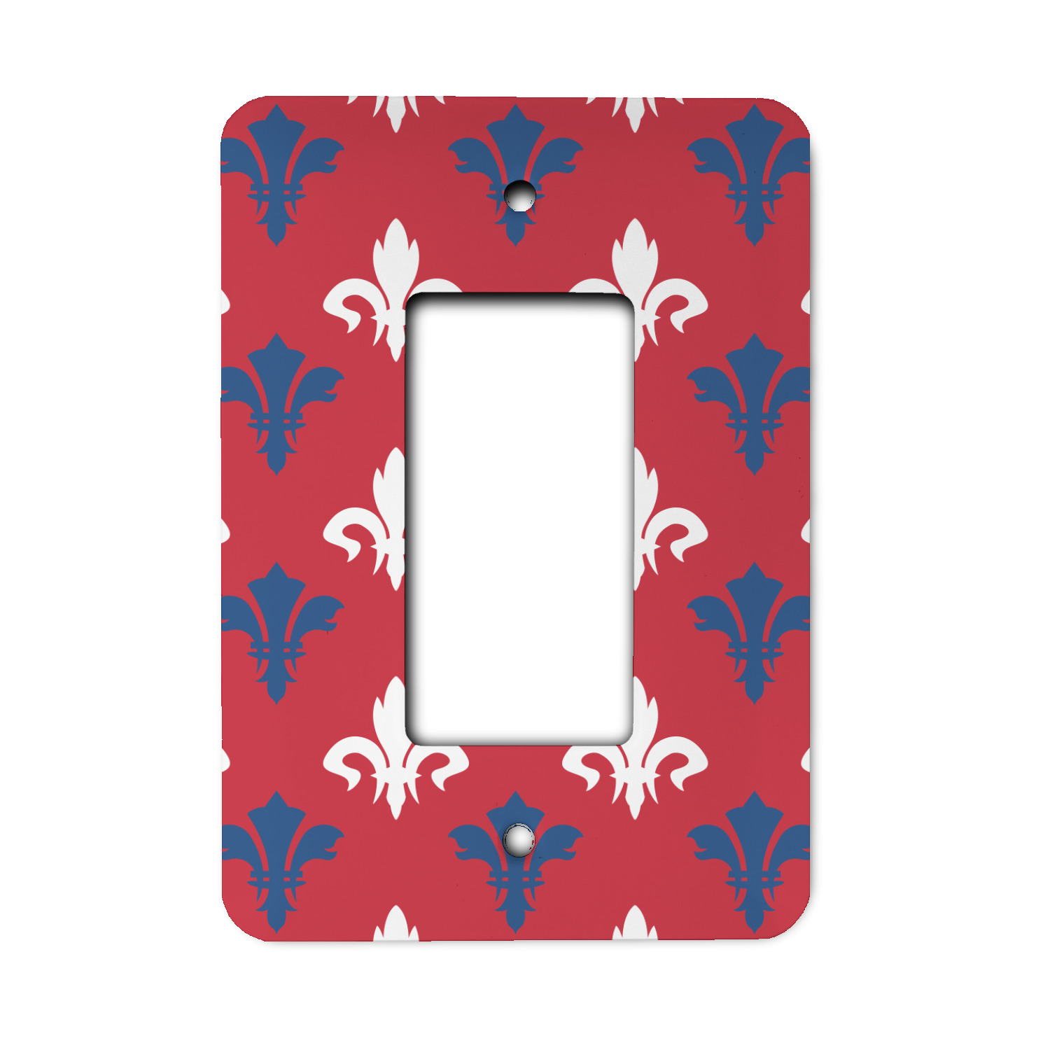 Custom Patriotic Fleur de Lis Rocker Style Light Switch Cover