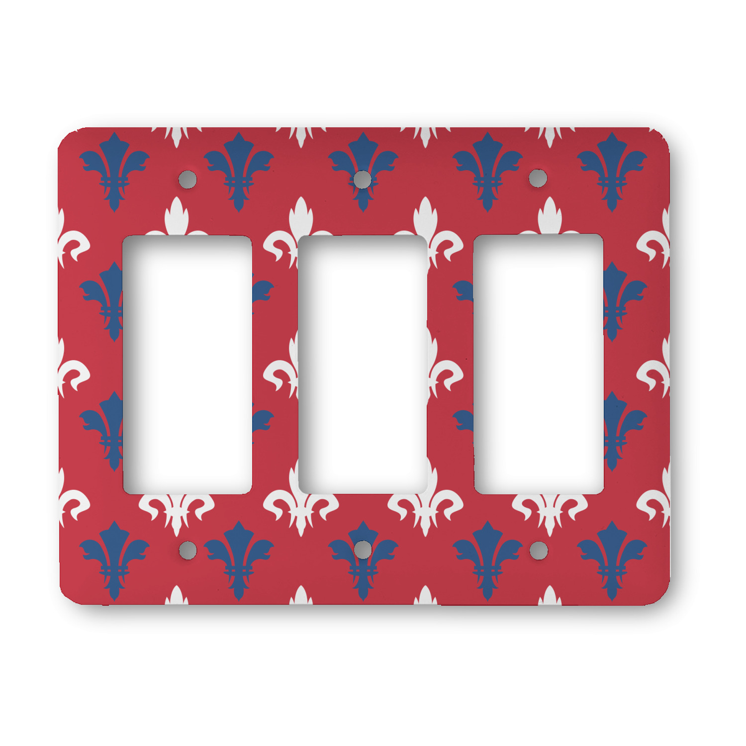 Custom Patriotic Fleur de Lis Rocker Style Light Switch Cover