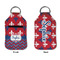 Patriotic Fleur de Lis Sanitizer Holder Keychain - Small APPROVAL (Flat)