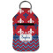 Patriotic Fleur de Lis Sanitizer Holder Keychain - Small (Front Flat)