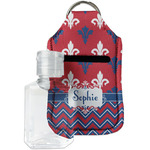 Patriotic Fleur de Lis Hand Sanitizer & Keychain Holder - Small (Personalized)