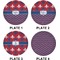 Patriotic Fleur de Lis Set of Lunch / Dinner Plates (Approval)