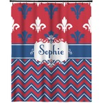 Patriotic Fleur de Lis Extra Long Shower Curtain - 70"x84" (Personalized)