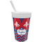 Patriotic Fleur de Lis Sippy Cup with Straw (Personalized)