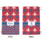 Patriotic Fleur de Lis Small Laundry Bag - Front & Back View